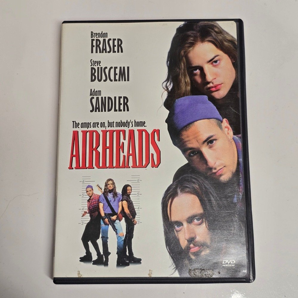 Airheads DVD 1994 Comedy Brendan Fraser Steve Buscemi Adam Sandler 90s Rock Film